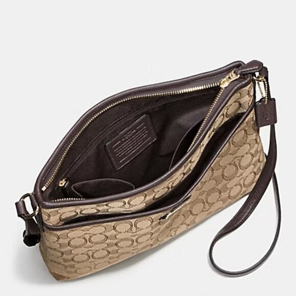 COACH Signature Canvas File Crossbody - Picture 3 of 6